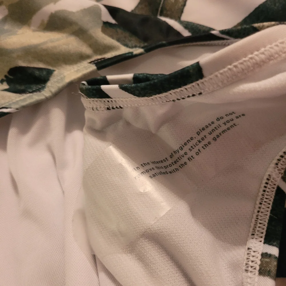 Swim By Cacique Tropical Leaf Print High-Waisted Bikini Bottom Size 20